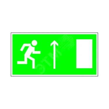 Знак безопасности BL-4020.E11"Напр. к эвакуационному выходу прямо (прав.)" | a12786 | Белый свет
