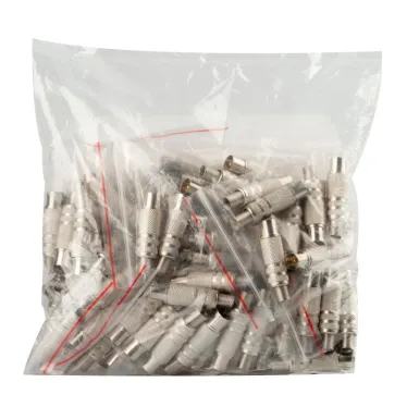 Разъем R-TV01 штекер TV c пружиной никель