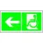 Знак безопасности BL-3015A.E72"Напр. движения к эвакуац. выходу МГН налево" | a18559 | Белый свет