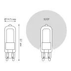 Лампа светодиодная LED 3,5Вт G9 AC220-240В 3000К Glass | 107809103 | Gauss