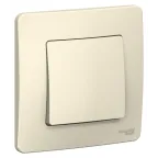 BLANCA скрытой установки одноклавишный выключатель (cх.1), 10A, 250B, молочный