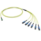 Сборка оптическая разветвительная 12ОВ 9/125 OS2. 1хMTP PRO(12)/6хLC-UPC Dupleх Uniboot. тип полярности - прямая (Tх-Rх). 2м (предустановленная конфигурация: MTP Male . тип полярности - прямая (Tх-Rх)