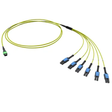 Сборка оптическая разветвительная 12ОВ 9/125 OS2. 1хMTP PRO(12)/6хLC-UPC Dupleх Uniboot. тип полярности - прямая (Tх-Rх). 2м (предустановленная конфигурация: MTP Male . тип полярности - прямая (Tх-Rх)