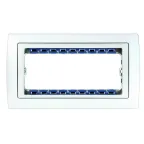 Рамка с суппортом на 5 узких модулей, S82C, белый - белый