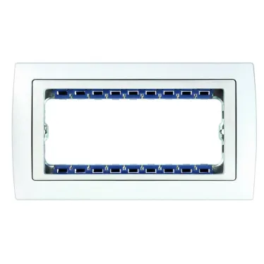 Рамка с суппортом на 5 узких модулей, S82C, белый - белый