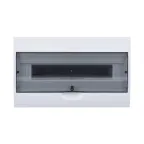 Щит распределительный навесной белый City9 (ЩРн-П-18) дверь прозрачная на 18 модулей IP40