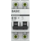 Автоматический выключатель 2P 10А (B) 4,5кА ВА 47-29 Basic