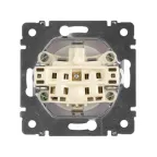 VALENA Розетка с заземлением в рамку алюминий