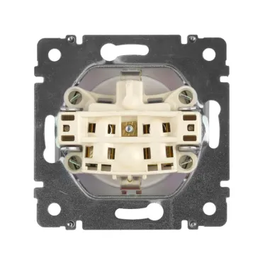 VALENA Розетка с заземлением в рамку алюминий