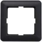 W59 Рамка 1 пост черный бархат