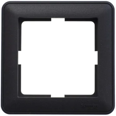 W59 Рамка 1 пост черный бархат