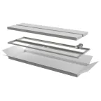 Дверь перфорированная двустворчатая для шкафа LINEA N 33U 600мм серая