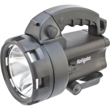 Фонарь светодиодный NPT-SP09-ACCU 1LED 3Вт+4LED аккумуляторный прожектор пластик