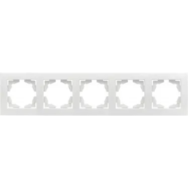 Валенсия рамка 5-местная белая