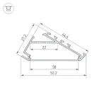 Профиль KLUS-P45.30-2000 ANOD (ARL, Алюминий)