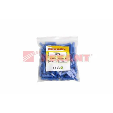 Гильза соединительная изолир L-26 мм 1.5-2.5 кв мм (ГСИ 2.5 ГСИ 1,5-2,5) синяя, REXANT