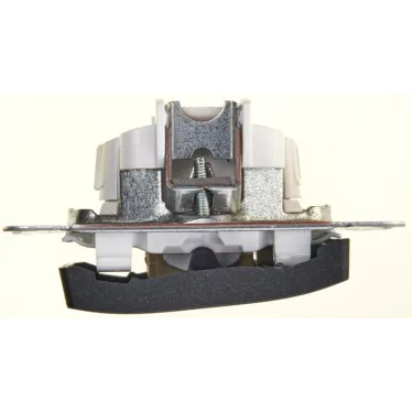 GLOSSA Переключатель одноклавишный сх.6 антрацит в рамку