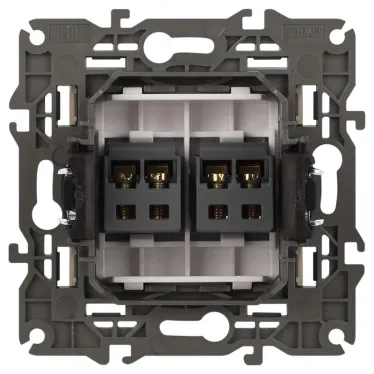 Розетка аудио двойная, Эра Elegance, сл.кость, 14-3112-02