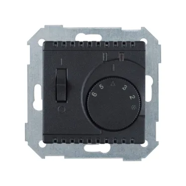 Термостат с датчиком в пол с выключателем, S82,82N, графит