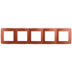 Рамка на 5 постов, Эра12, медь, 12-5005-14