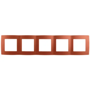 Рамка на 5 постов, Эра12, медь, 12-5005-14