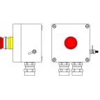Взрывозащищенный пост управления из полиэстера CPE-Р-03 -(1xP3E(11)) -2x6018AASBKGM2SB(C)1Ex d e IIC T6 Gb / Ex tb IIIC T80°C Db IP66