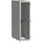 Шкаф серверный ITK LINEA S 19'' 24U 600х1000мм передняя дверь двухстворчатая перфорированная задняя дверь перфорированная серый RAL 7035