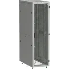Шкаф серверный ITK LINEA S 19'' 24U 600х1000мм передняя дверь двухстворчатая перфорированная задняя дверь перфорированная серый RAL 7035