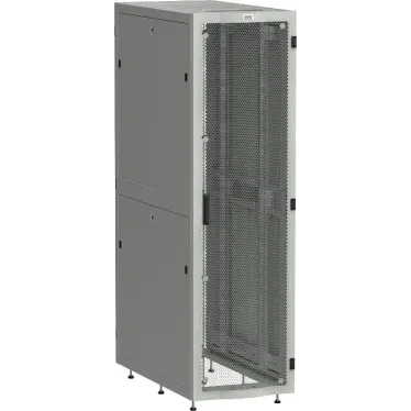 Шкаф серверный ITK LINEA S 19'' 24U 600х1000мм передняя дверь двухстворчатая перфорированная задняя дверь перфорированная серый RAL 7035