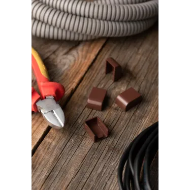 Заглушка (15х10) (4 шт) Plast под темное дерево