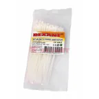 Хомут-стяжка кабельная нейлоновая 150x2,5 мм, белая, упаковка 100 шт, REXANT