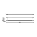 Светильник светодиодный линейный SPO-532-0-40K-018 IP20, 0,6 м, 18 Вт, 4000К, призма