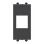 Адаптер без шторки для Keystone Avanti Черный матовый 1 модуль