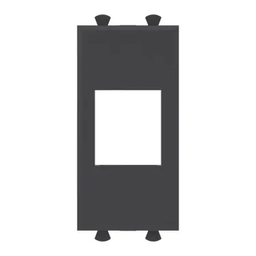 Адаптер без шторки для Keystone Avanti Черный матовый 1 модуль