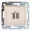 VALENA Розетка двойная USB слоновая кость