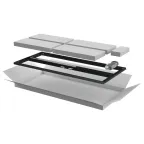 Дверь перфорированная двустворчатая для шкафа LINEA N 24U 600мм черная