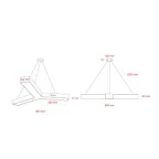Светильник LED Geometria Igrek SPO-143-W-40K-056 56Вт 4000K 3700Лм IP40 900*80 белый подвесной драйвер внутри