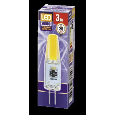 Лампа светодиодная LED 3Вт G4 теплый COB