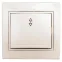 Переключатель Intro Plano 1-103-02 одноклавишный 10А-250В, IP20, СУ, слоновая кость
