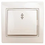 Переключатель Intro Plano 1-103-02 одноклавишный 10А-250В, IP20, СУ, слоновая кость