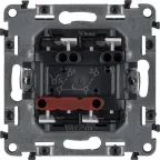 Valena ALLURE Выключатель двухклавишный 10А 250В с лицевой панелью Безвинтовые зажимы Алюминий