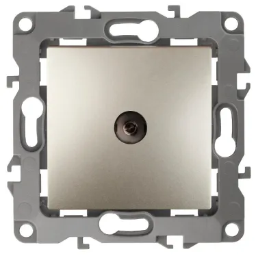 Розетка TV проходная, Эра12, шампань, 12-3102-04