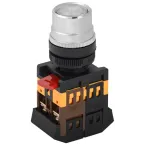 Кнопка ABLF-22 прозрачная неон 1з+1р