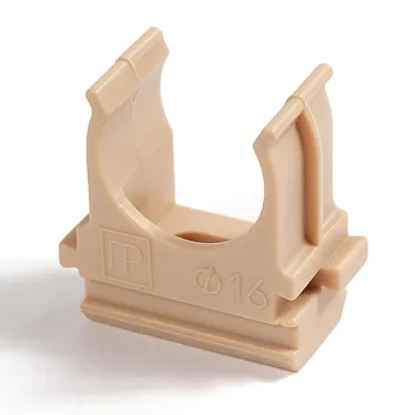 Крепеж-клипса для труб АБС-пластик сосна д16 (100шт/2000шт уп/кор)