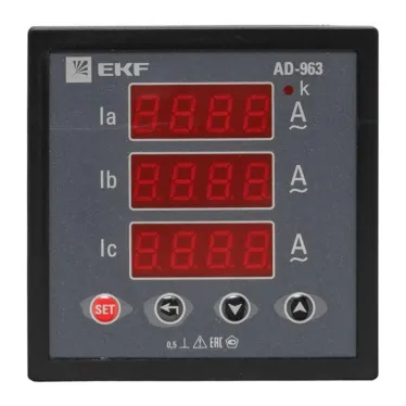 Амперметр AD-963 цифровой на панель (96х96) трехфазный PROxima