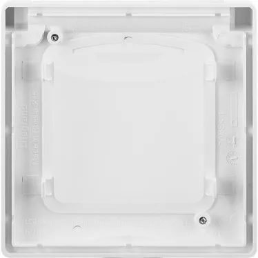 Рамка с защитной крышкой IP 44 INSPIRIA белая