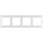Valena LIFE Рамка 4 поста белая универсальная