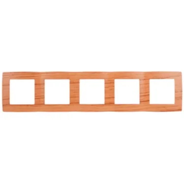 Рамка на 5 постов, Эра12, дуб, 12-5005-09