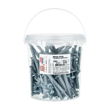 Дюбель-гвоздь 6х60 грибовидный бортик, полипропилен (100шт)