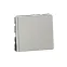 Кнопочный выключатель Mosaic 2 модуля - 6 A - алюминий